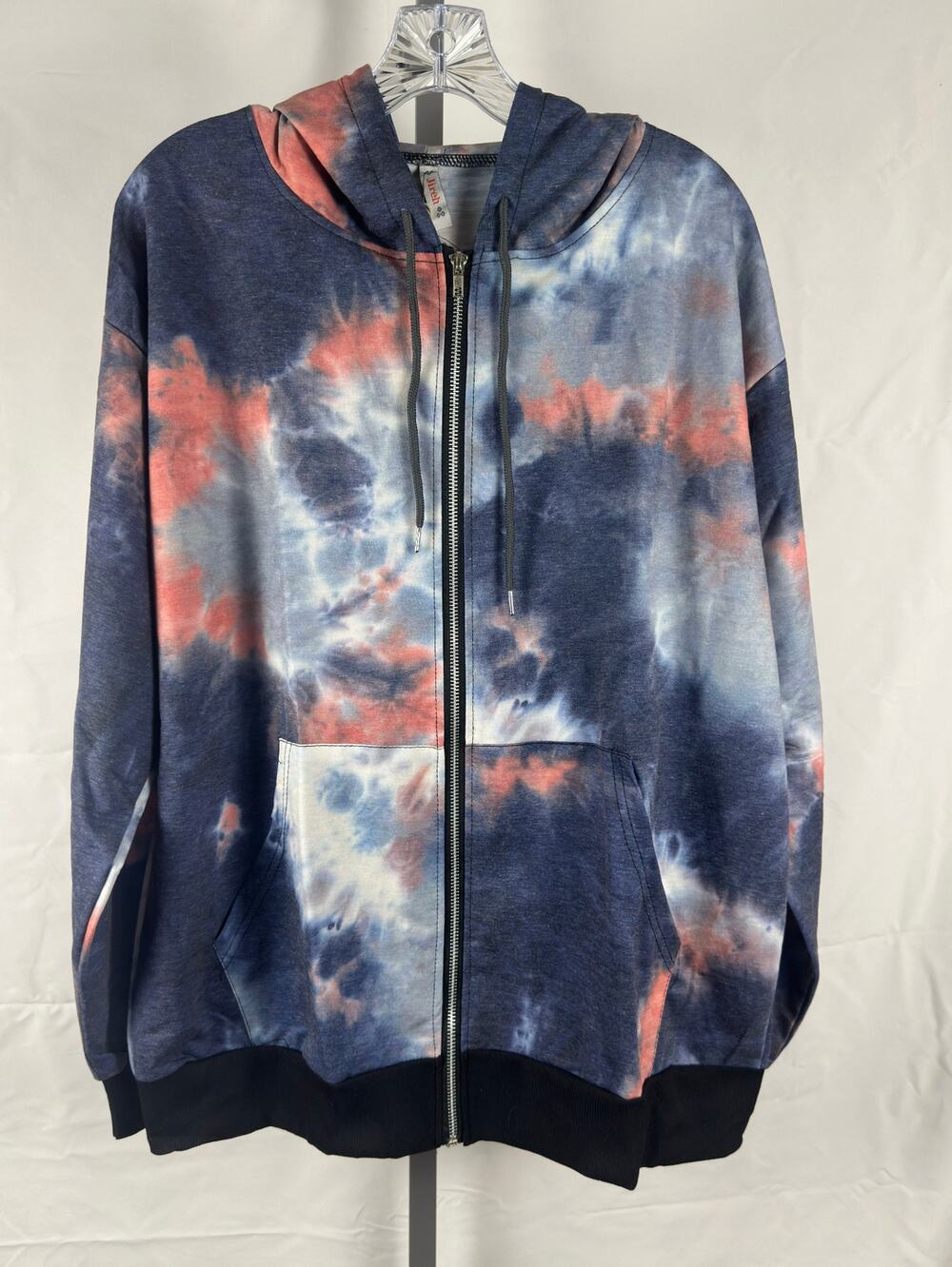 Jireh Tie‑Dye Lightweight Zip Jacket – Midnight Blue – Size L NWT, Fall, BTS